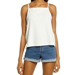 Madewell Cream Textured Tank Top